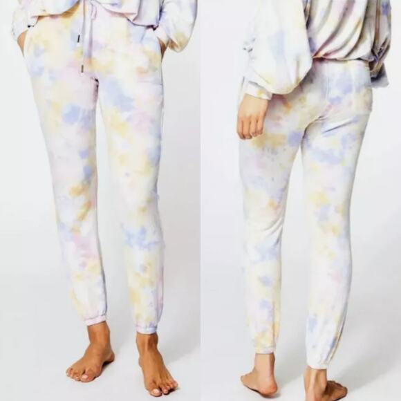 Young Fabulous & Broke Weekender Joggers L Tie Dye Sweatpants Drawstring - Picture 3 of 8